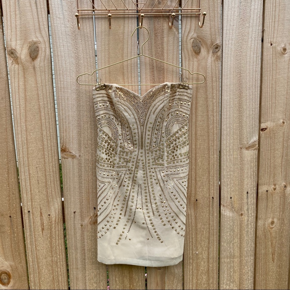 H&M Nude Beaded Dress